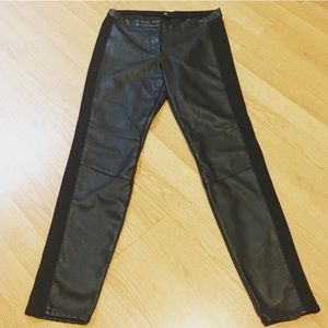 H&M Black Faux Leather Pants - size 10
